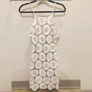 Missguided White Lace Bodycon Dress